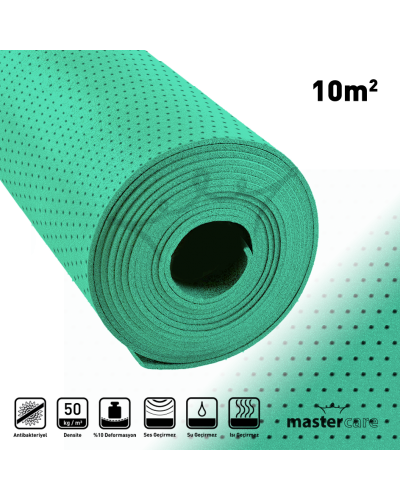 Mastercare Yerden Isıtma Sistemleri için Delikli Parke Altı Ses Yalıtım Rulosu 3mm (10m²)