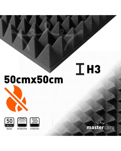 Mastercare H3 Karbonlu Yanmaz Sünger Piramit 50cmx50cm